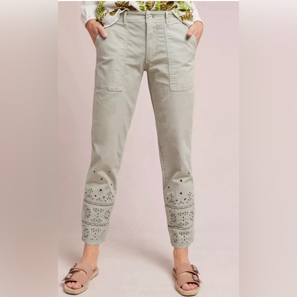 Anthropologie Eyelet‎ Wanderer Utility Pants size 26 - Picture 2 of 16
